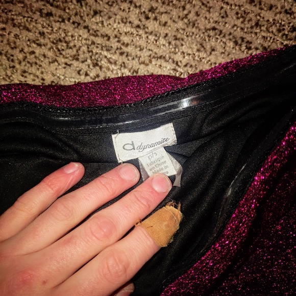 Hot pink sparkly strapless dress - Picture 2 of 3